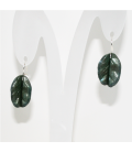 Pendientes Magic Leaves - silvery green
